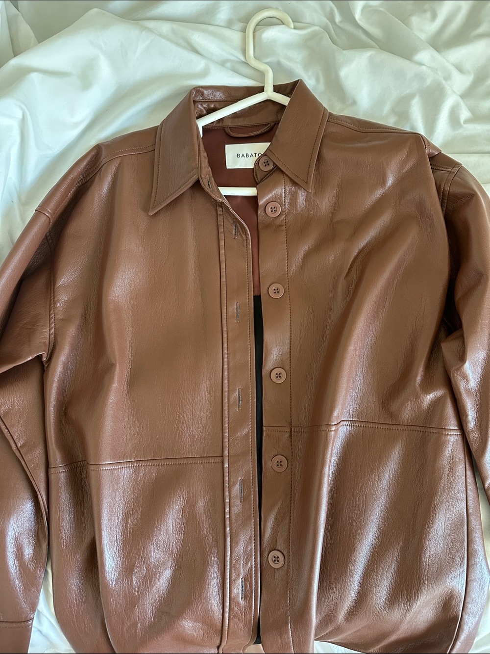Aritzia Leather Shacket
